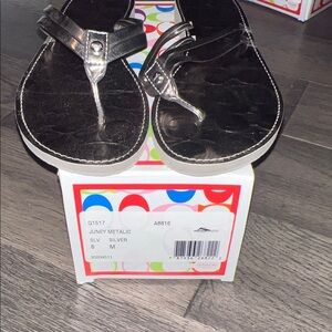 Coach Silver Sandals